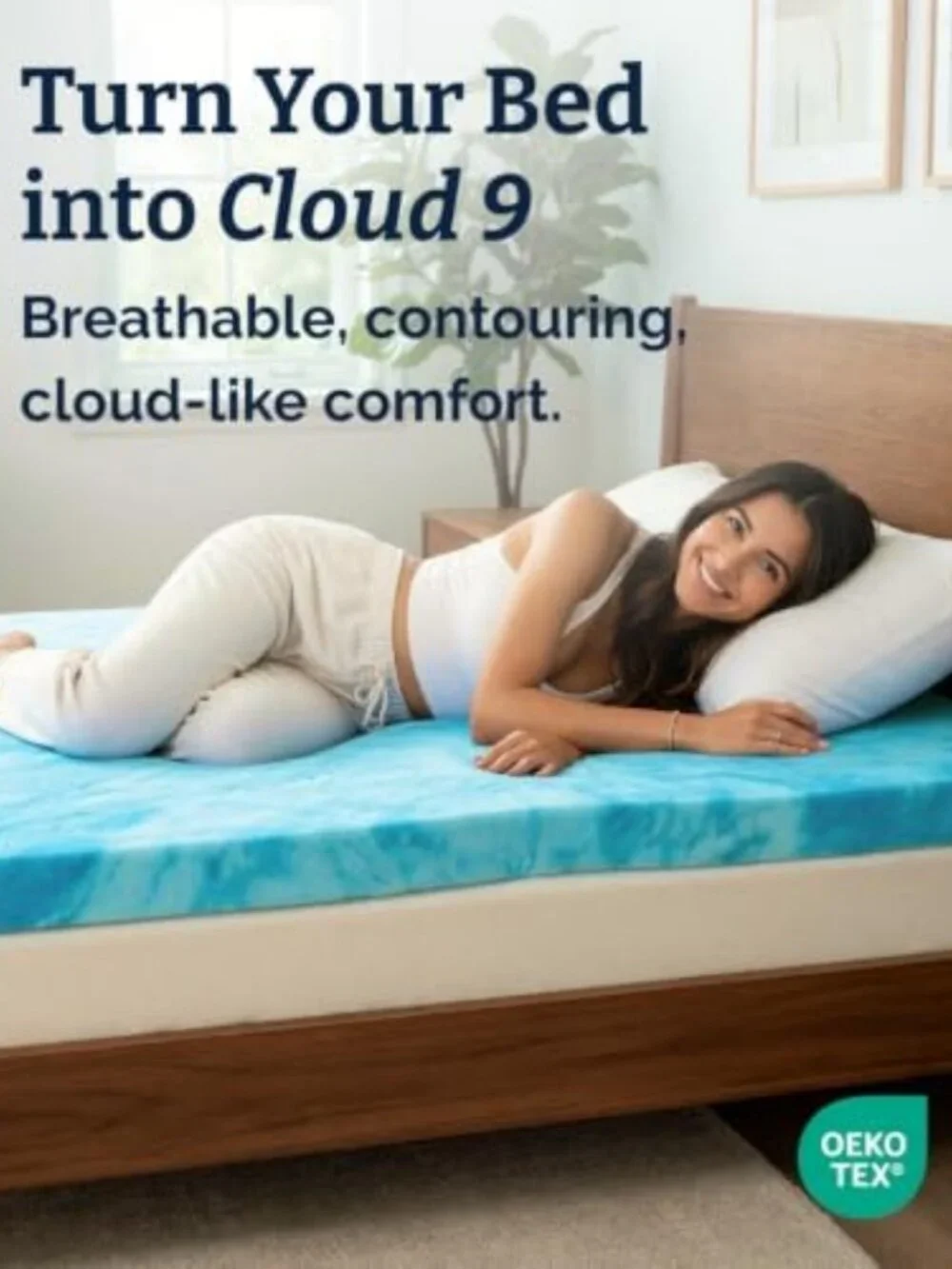 3-Inch Cooling Gel Memory Foam Mattress Topper - Ultimate Comfort & Support